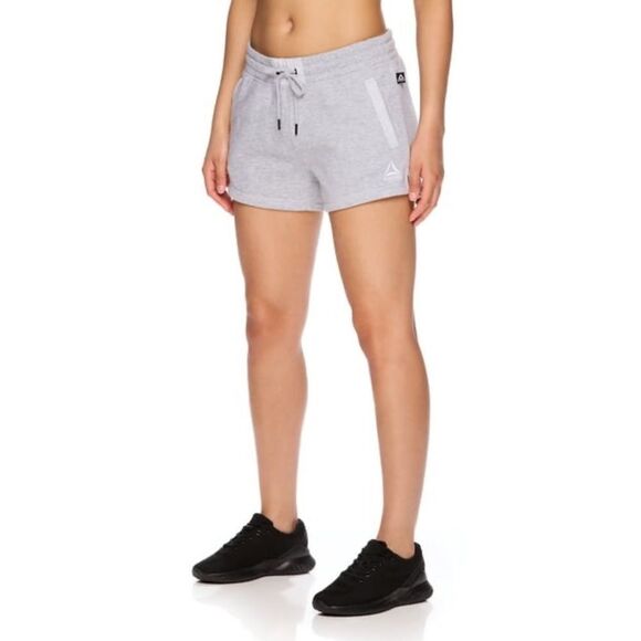 Reebok Grey Renew French Terry Athletic Shorts with Side Pockets - Picture 1 of 7